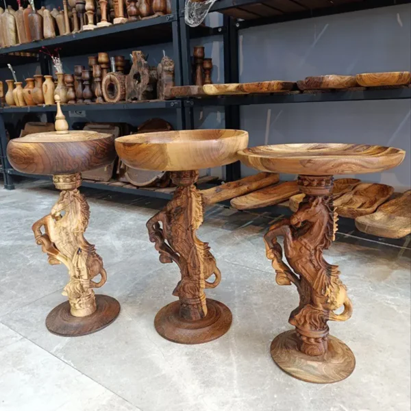 میوه خوری چوبی اسب پایه‌دار