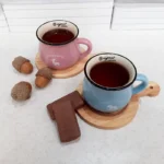 زیر لیوانی چوبی راکتی دایره