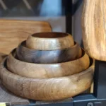 کاسه چوبی با عمق هشت سانت در چهار سایز