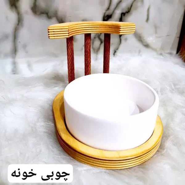کنارگازی چوبی + کاسه سرامیکی